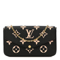 Louis Vuitton Empreinte Monogram Giant Felicie Pochette Black Beige
