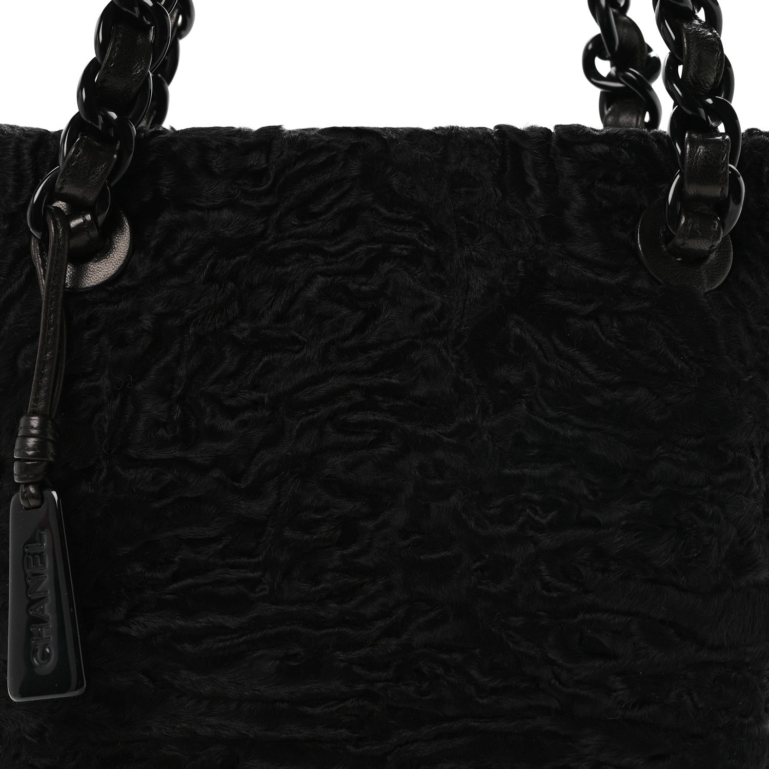 Chanel Persian Lamb Fur Tote Black