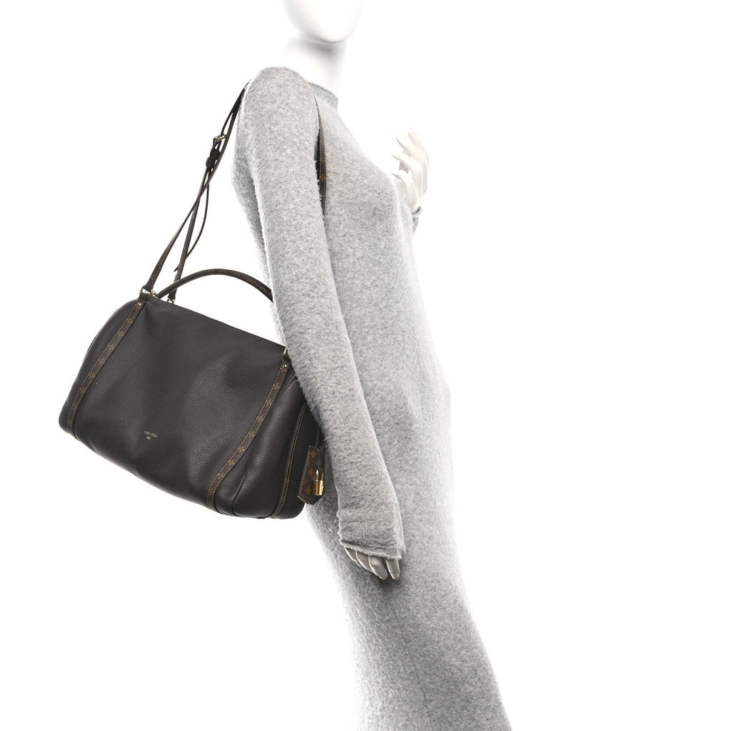 Louis Vuitton Calfskin Monogram Express MM Mahogany