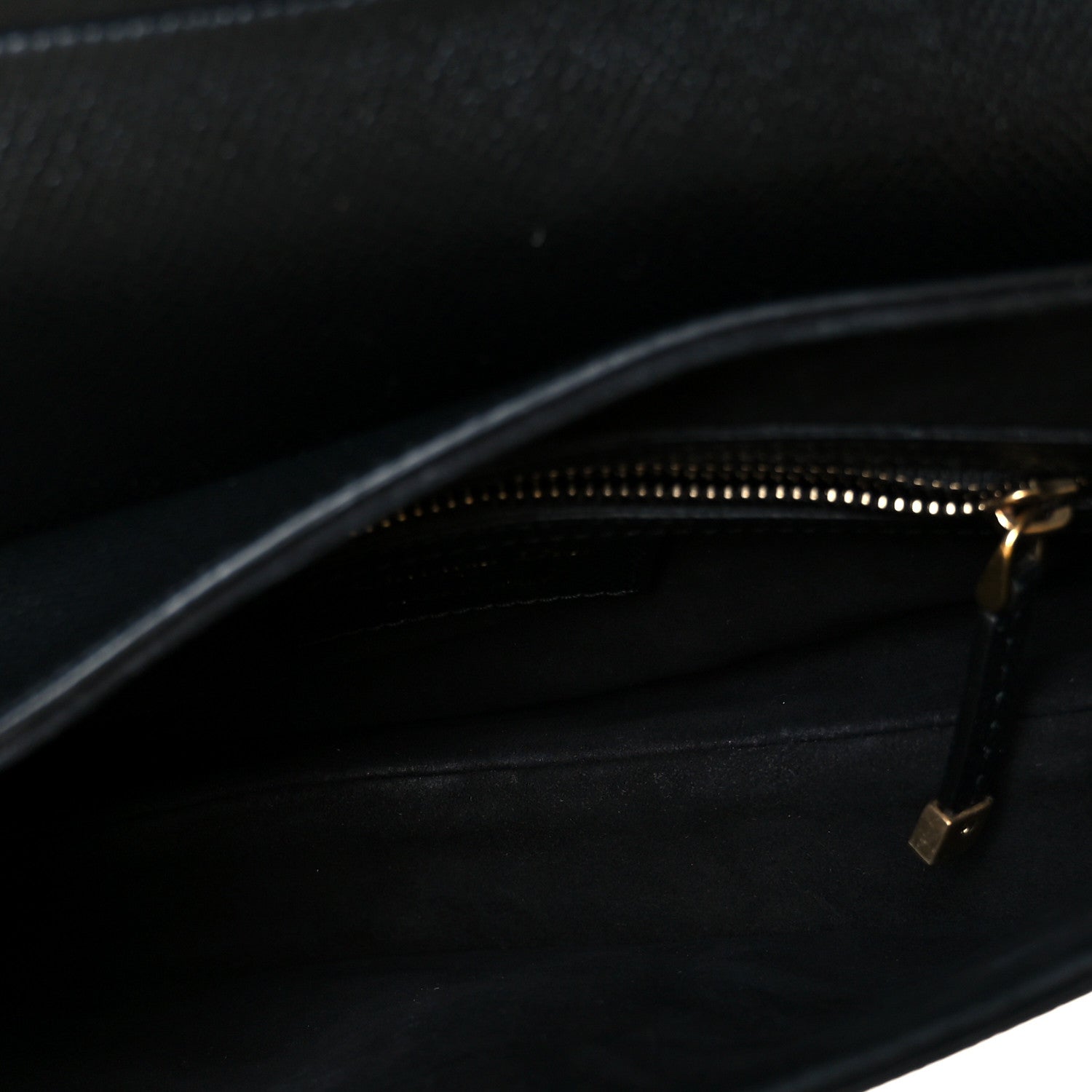 Christian Dior Grained Calfskin Saddle Bag Black