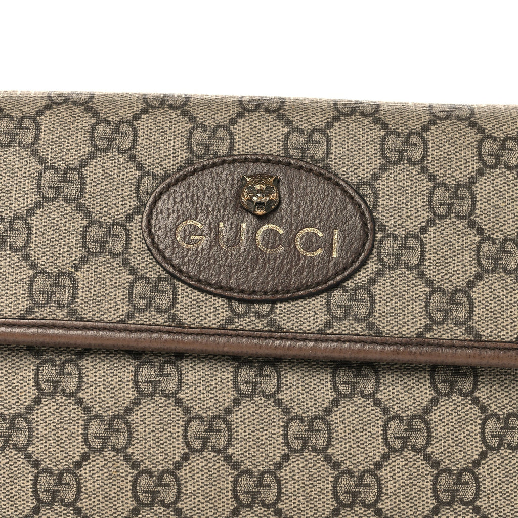 Gucci GG Supreme Monogram Neo Vintage Web Belt Bag Brown