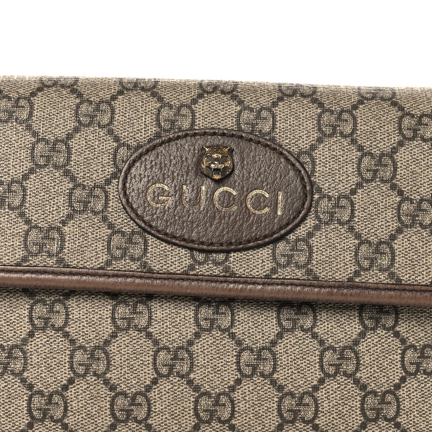 Gucci GG Supreme Monogram Neo Vintage Web Belt Bag Brown