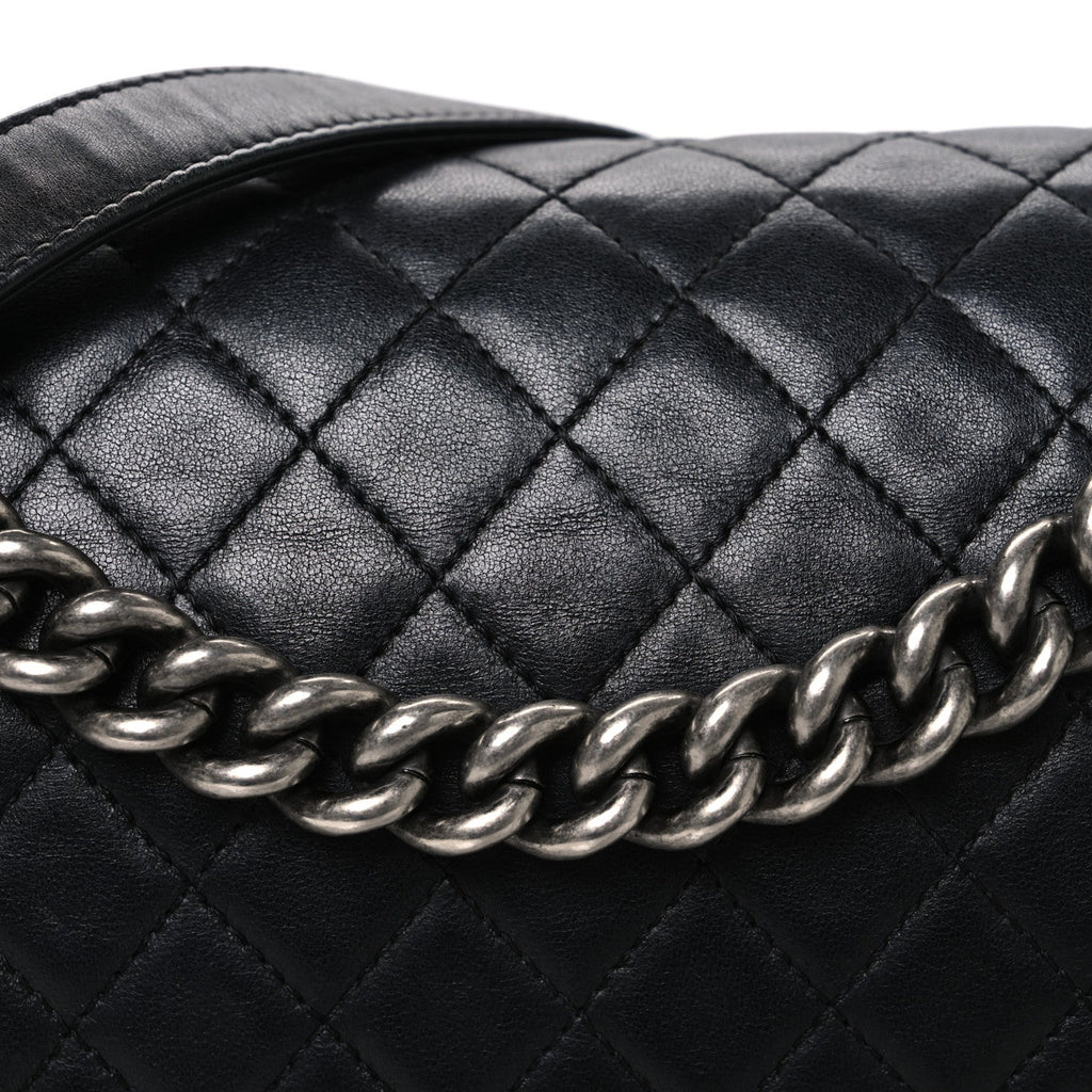 Chanel Lambskin Quilted Large Boy Flap Black