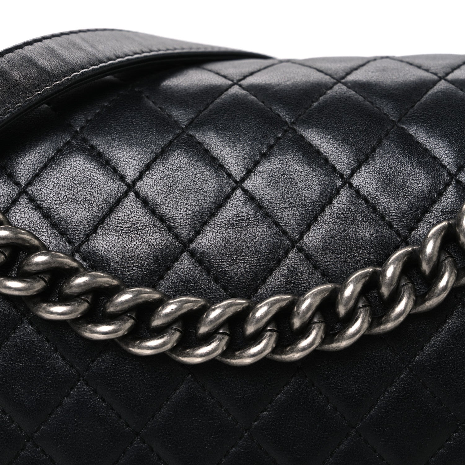 Chanel Lambskin Quilted Large Boy Flap Black