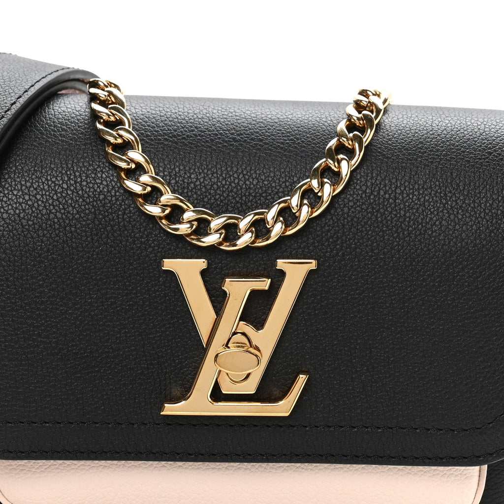 Louis Vuitton Grained Calfskin Lockme Tender Black
