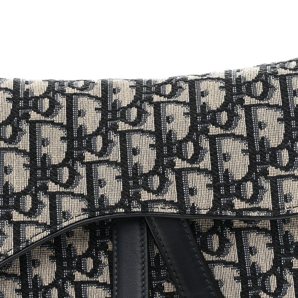 Christian Dior Oblique Saddle Bag Blue