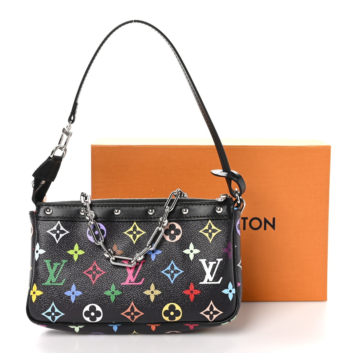 Louis Vuitton LV X TM Monogram Multicolor Pochette Accessories Black