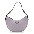 Prada Soft Calfskin Arque Shoulder Bag Glicine