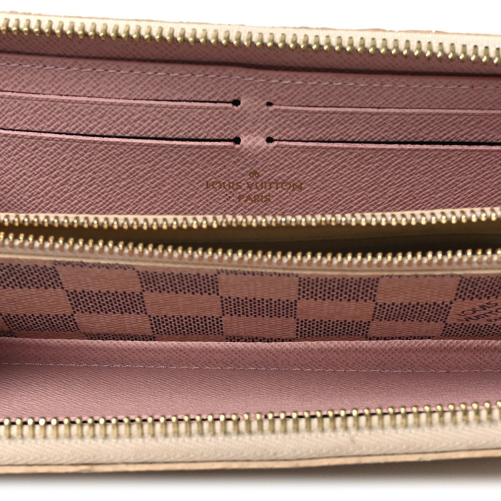 Louis Vuitton Damier Azur Clemence Wallet Rose Ballerine