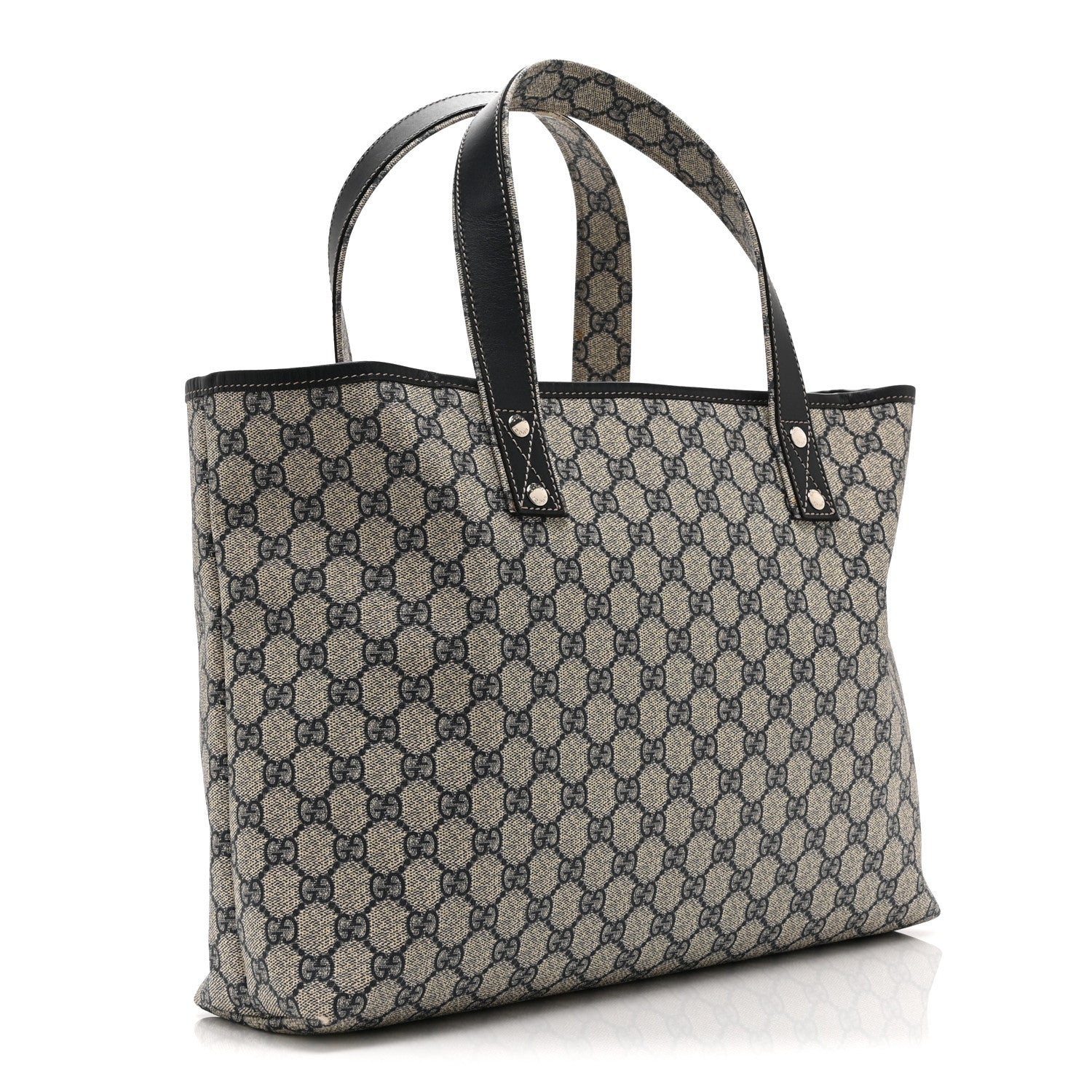 Gucci GG Plus Monogram Medium Signature Web Loop Tote Navy