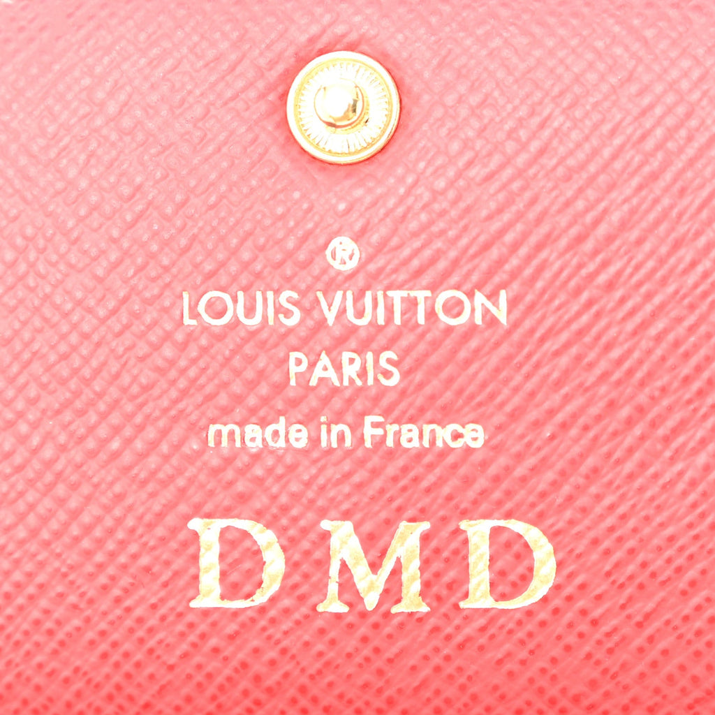 Louis Vuitton Damier Ebene Emilie Wallet Red
