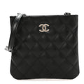 Chanel Lambskin Quilted Uniform Crossbody Bag Black