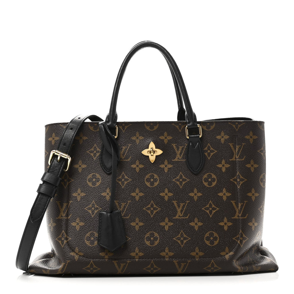 Louis Vuitton Monogram Flower Tote Black