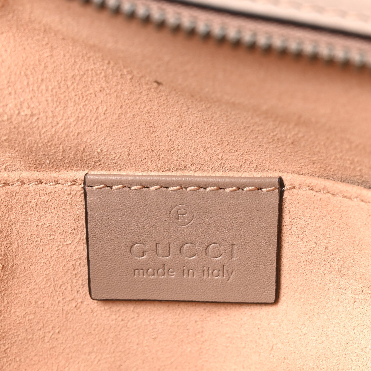 Gucci Calfskin Matelasse GG Marmont Belt Bag 85 34 Porcelain Rose