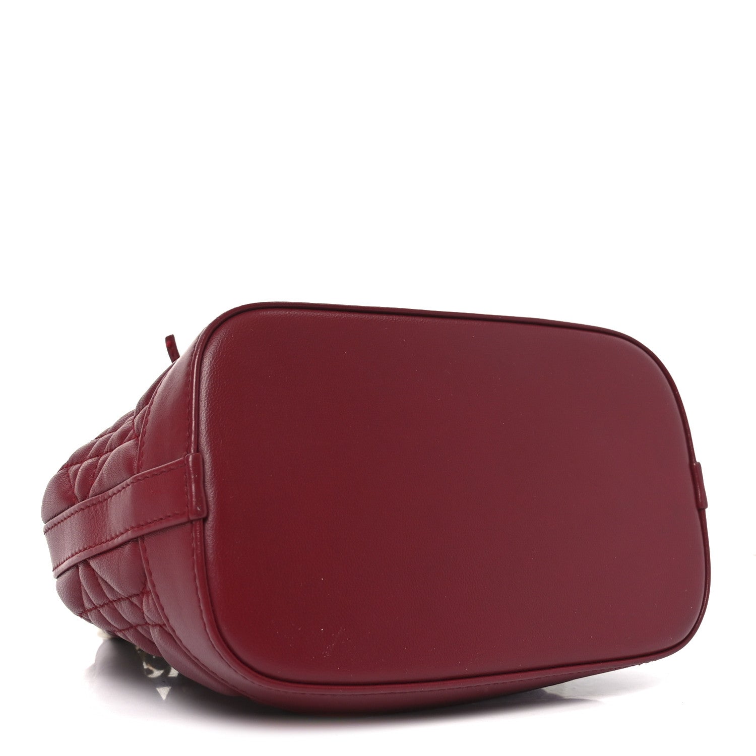 Christian Dior Lambskin Cannage Miss Dior Bucket Bag Cherry Red