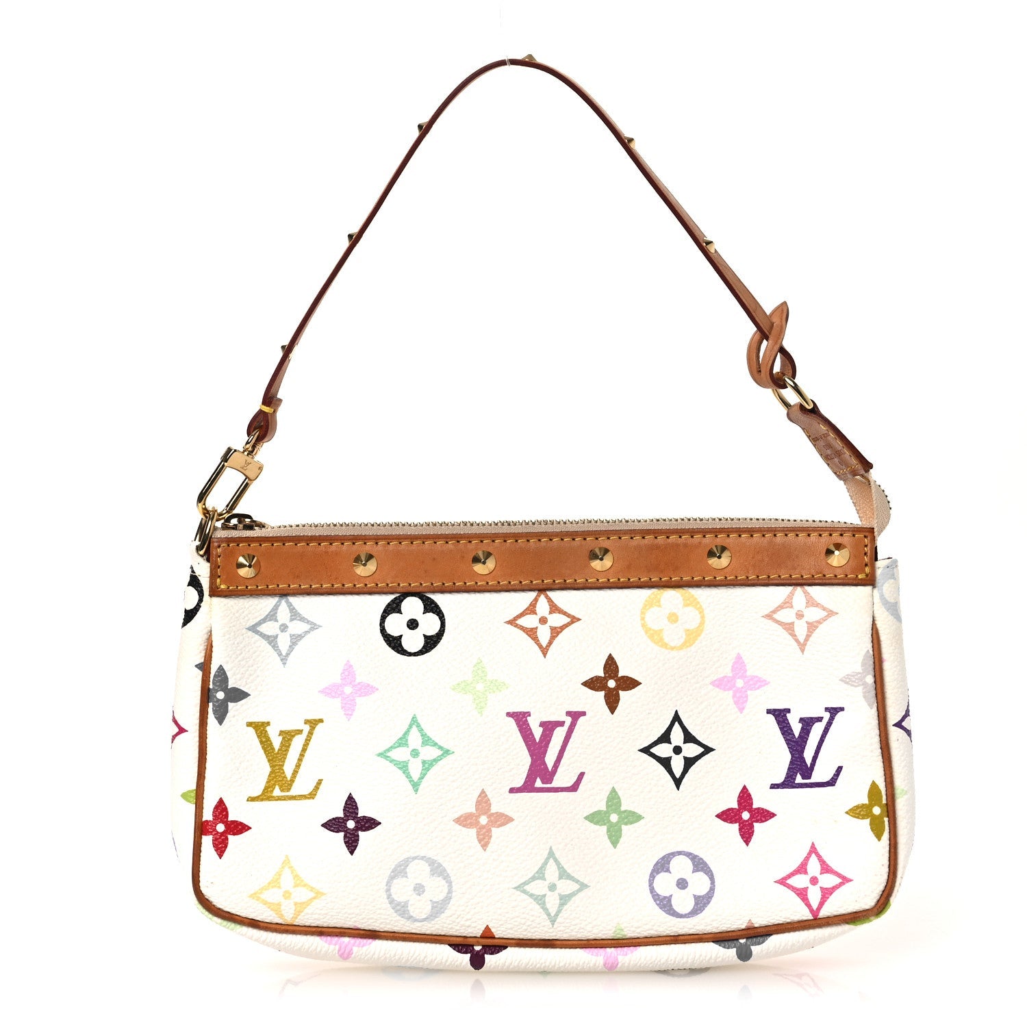 Louis Vuitton Monogram Multicolor Pochette Accessories White