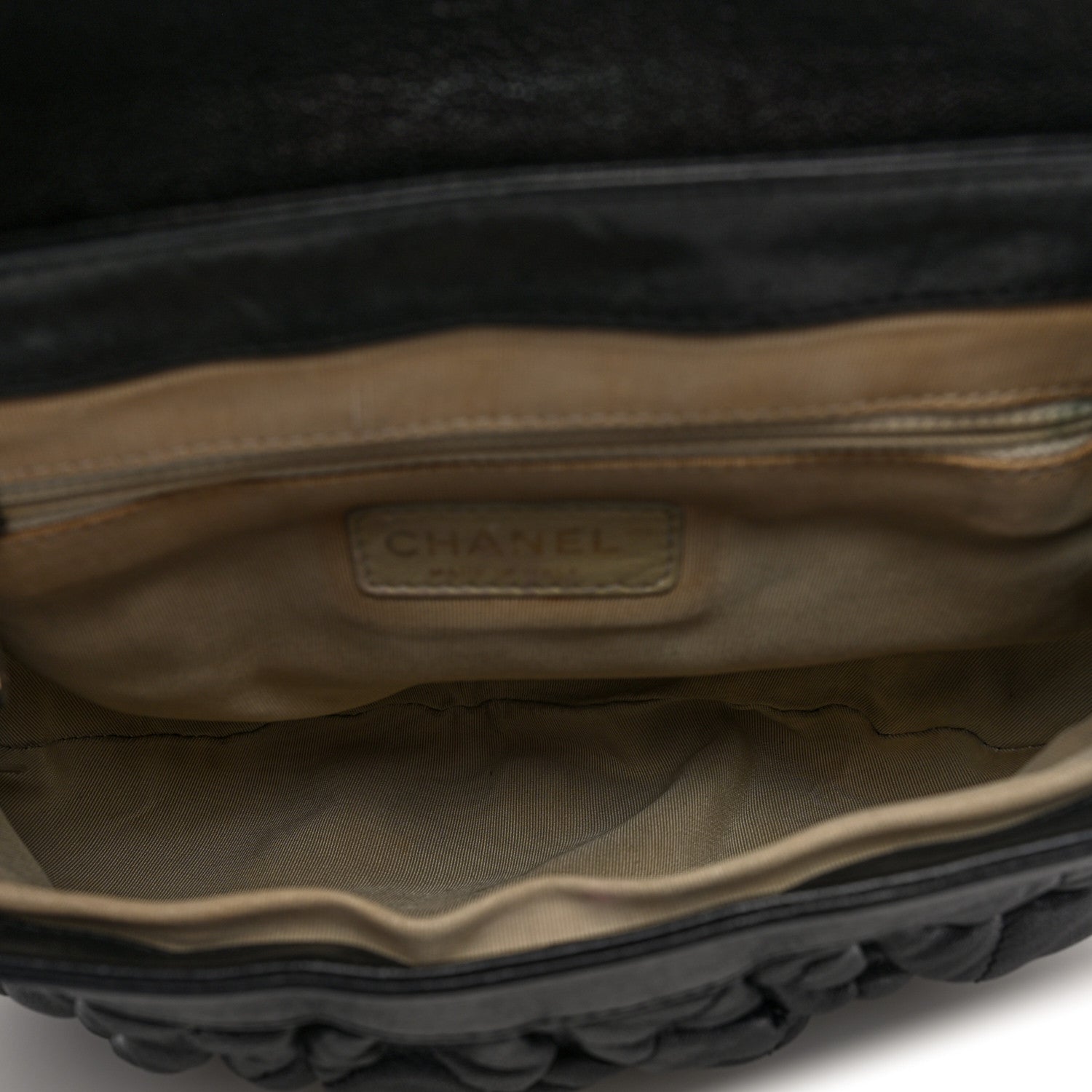 Chanel Washed Lambskin Quilted Medium Chain Around Messenger Black