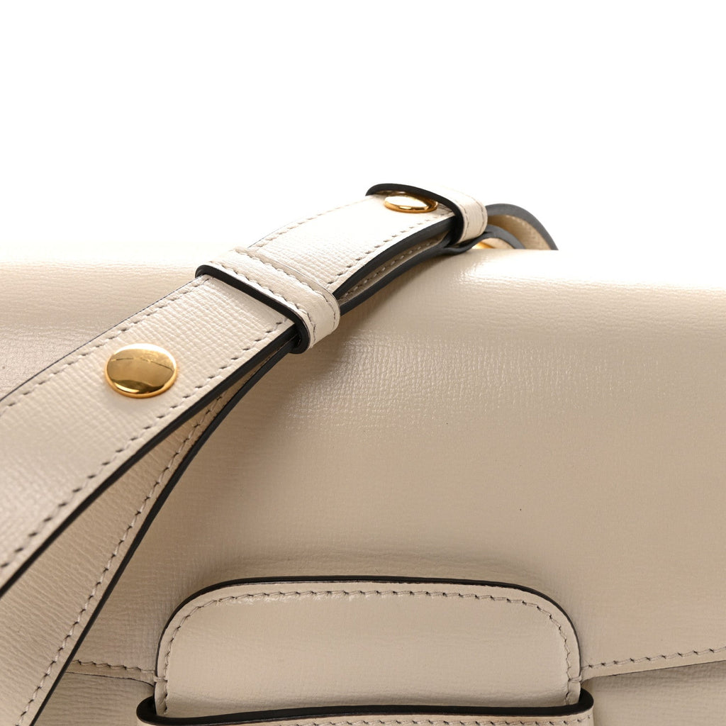 Gucci Azalea Calfskin Horsebit 1955 Shoulder Bag Mystic White