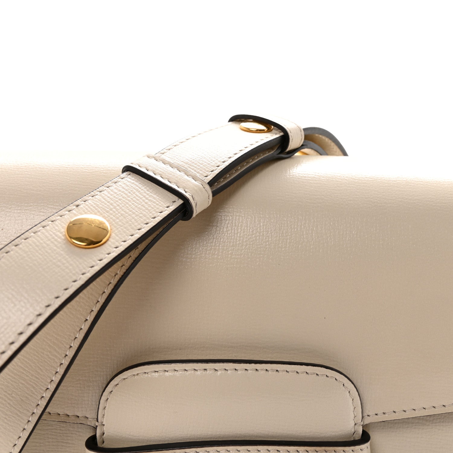 Gucci Azalea Calfskin Horsebit 1955 Shoulder Bag Mystic White