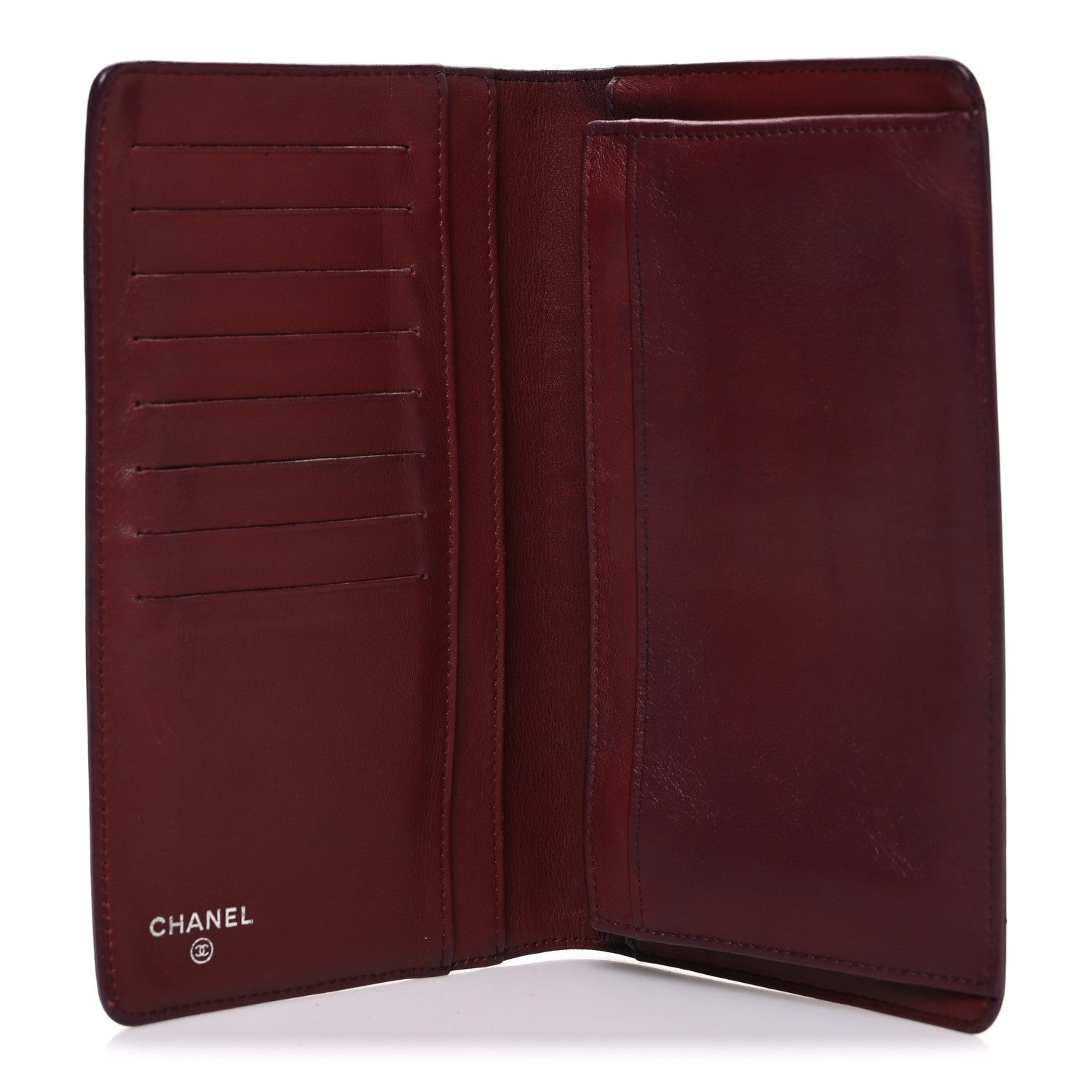 Caviar Timeless CC Yen Wallet Burgundy