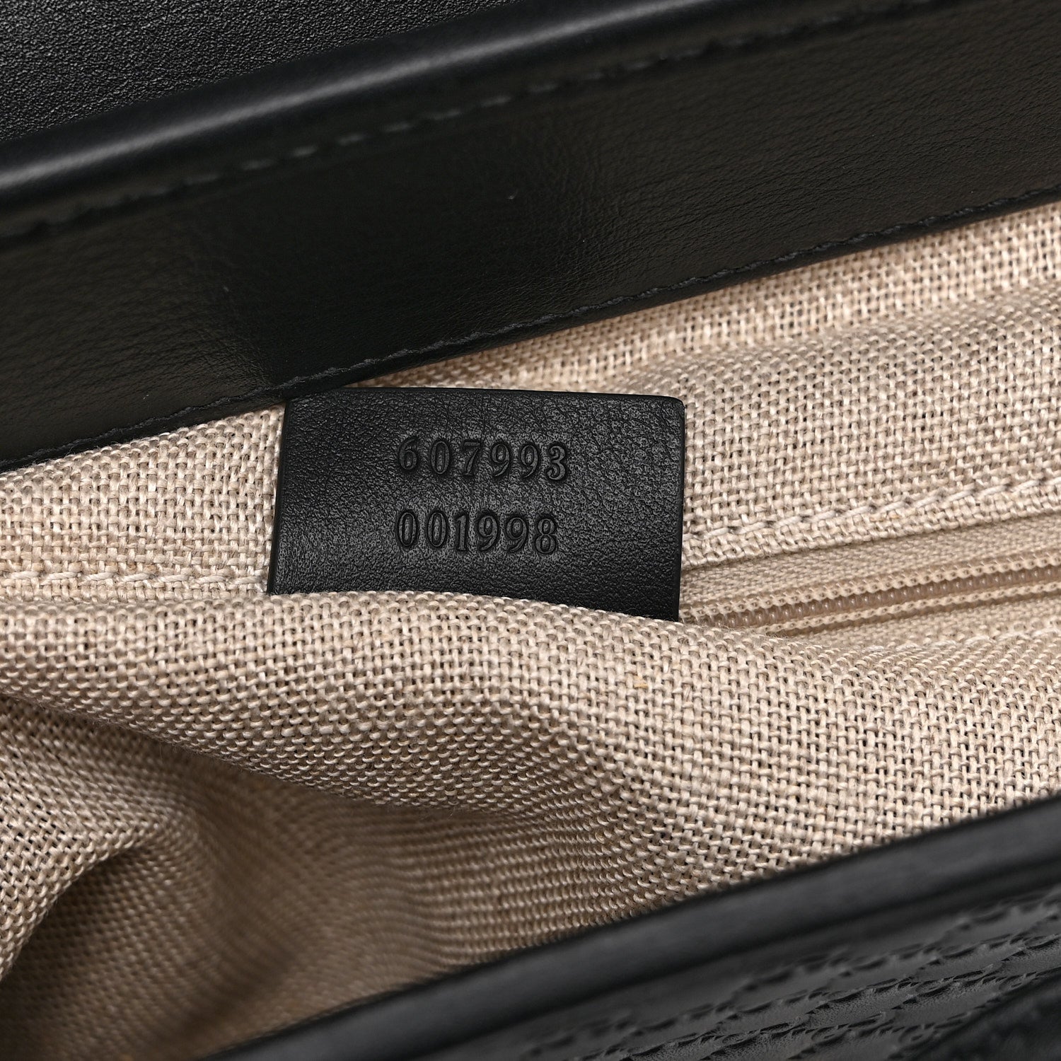Gucci Microguccissima Drawstring Backpack Black