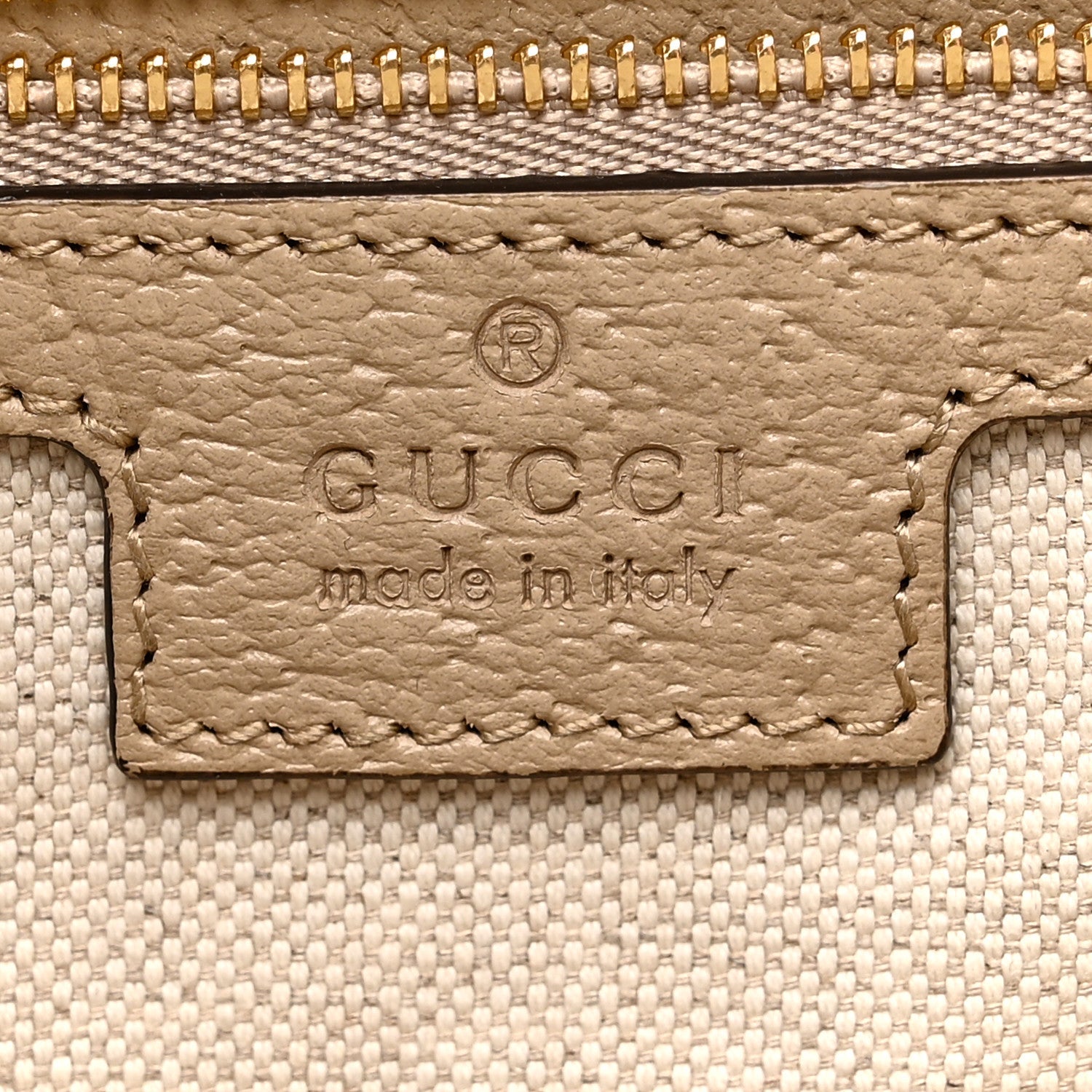 Gucci GG Supreme Monogram Textured Dollar Calfskin Web Medium Ophidia Shopping Tote Beige Mystic White Oatmeal