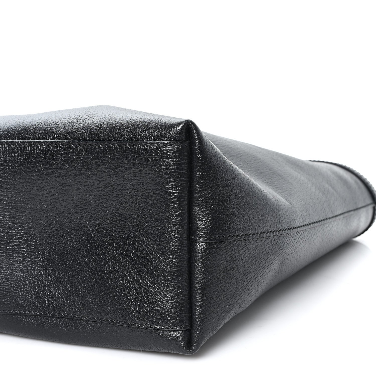 Gucci Textured Calfskin Web Medium Ophidia Shopping Tote Black