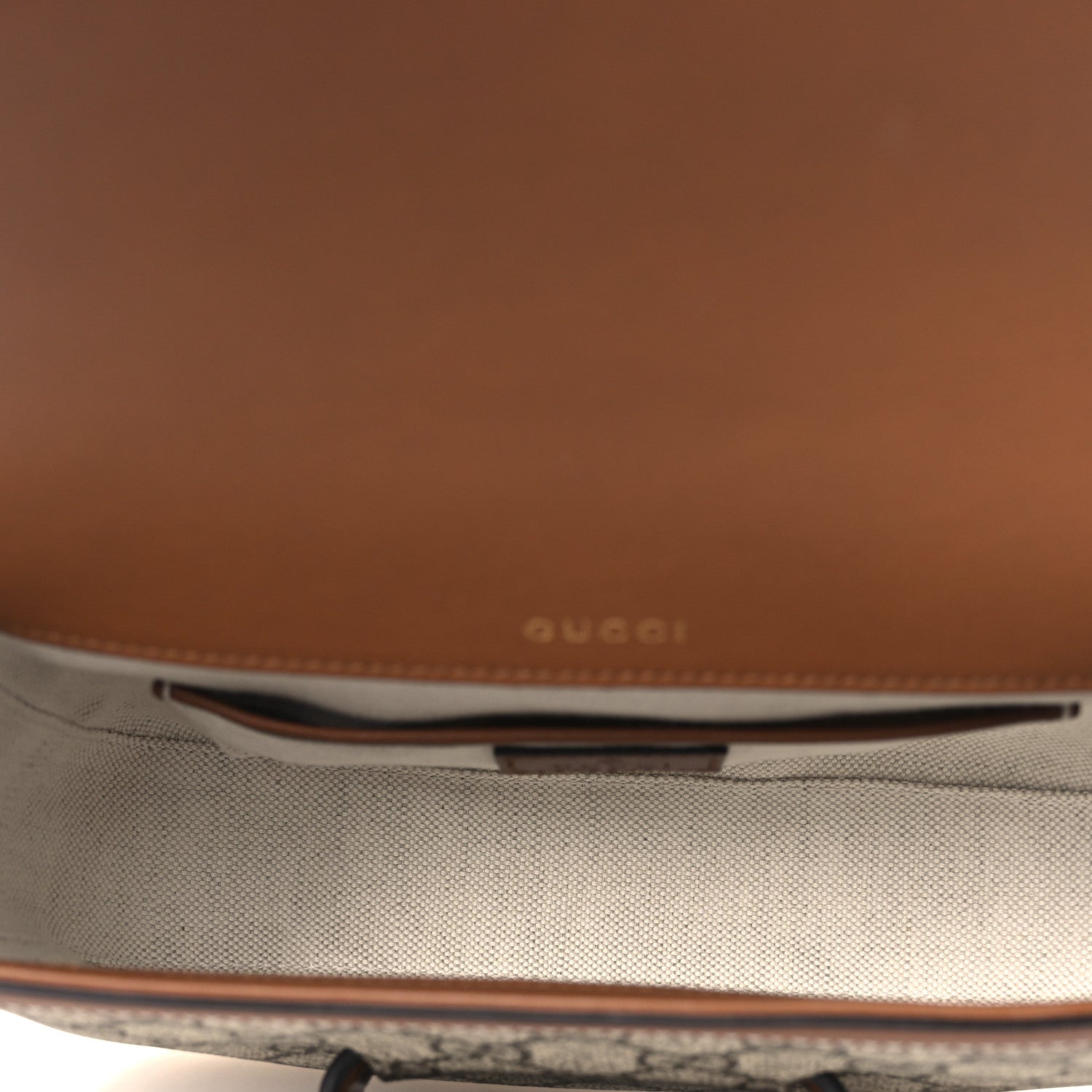 Gucci GG Supreme Monogram Duomo Lux Horsebit 1955 Soft Small Shoulder Bag Beige Ebony Sundial