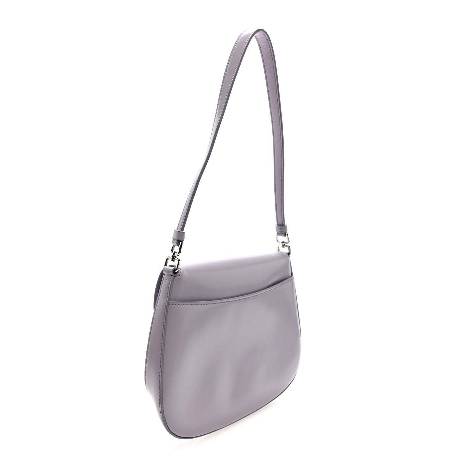 Prada Spazzolato Cleo Flap Shoulder Bag Fiordaliso