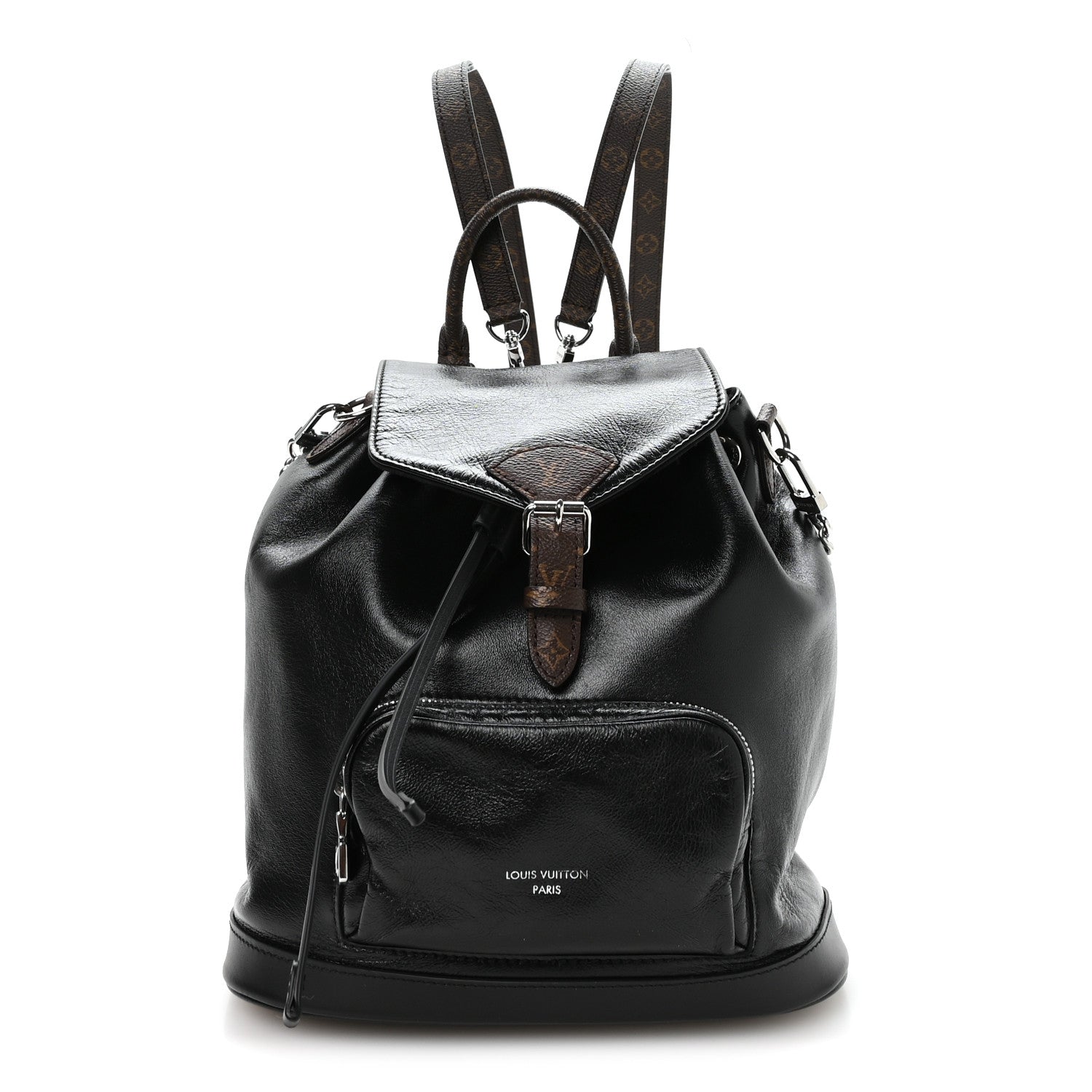Louis Vuitton Lambskin Monogram Montsouris Vibe PM Black