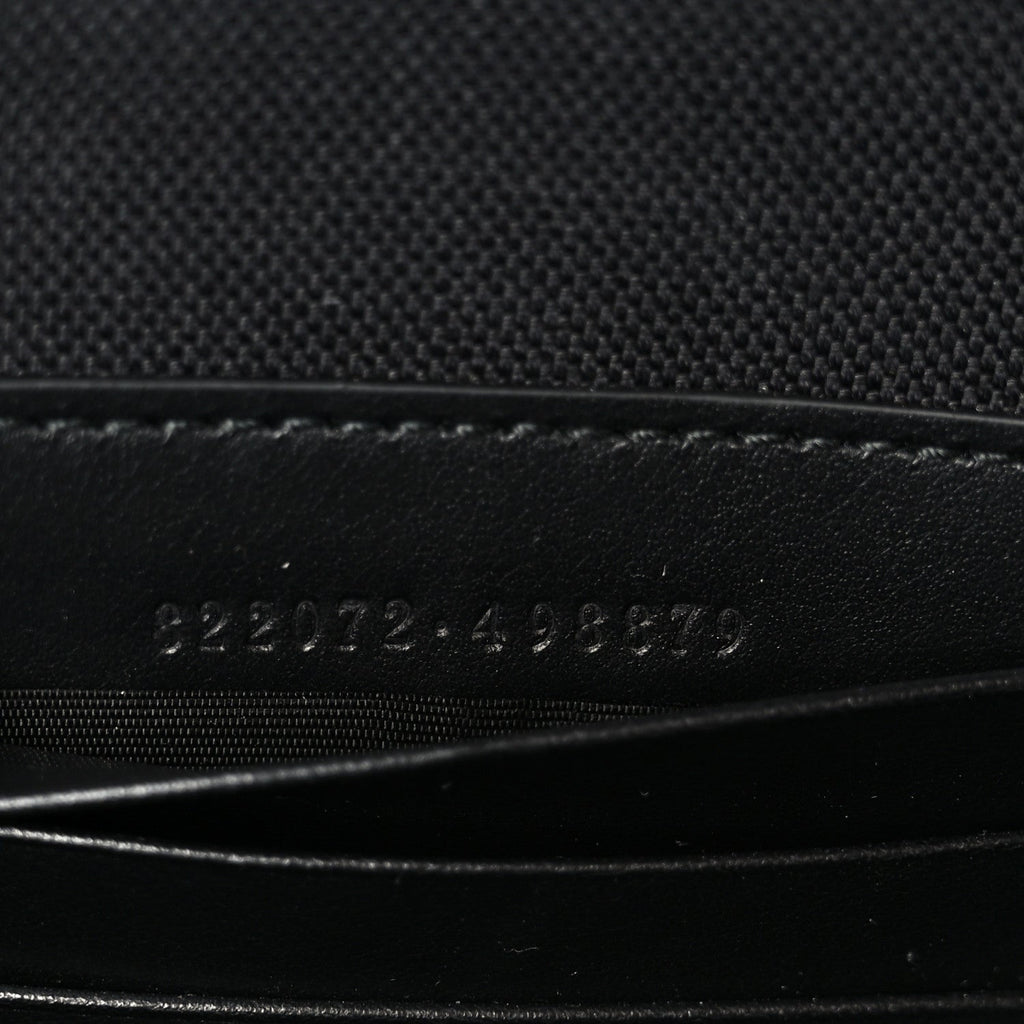 Gucci GG Supreme Monogram Calfskin Web Medium Messenger Bag Black Grey