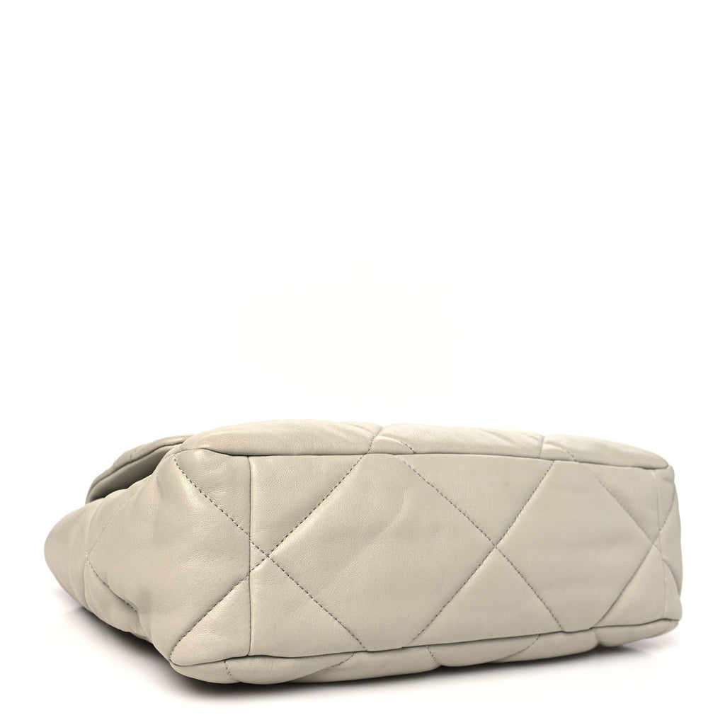 Chanel Lambskin Quilted Large Chanel 19 Flap Grey