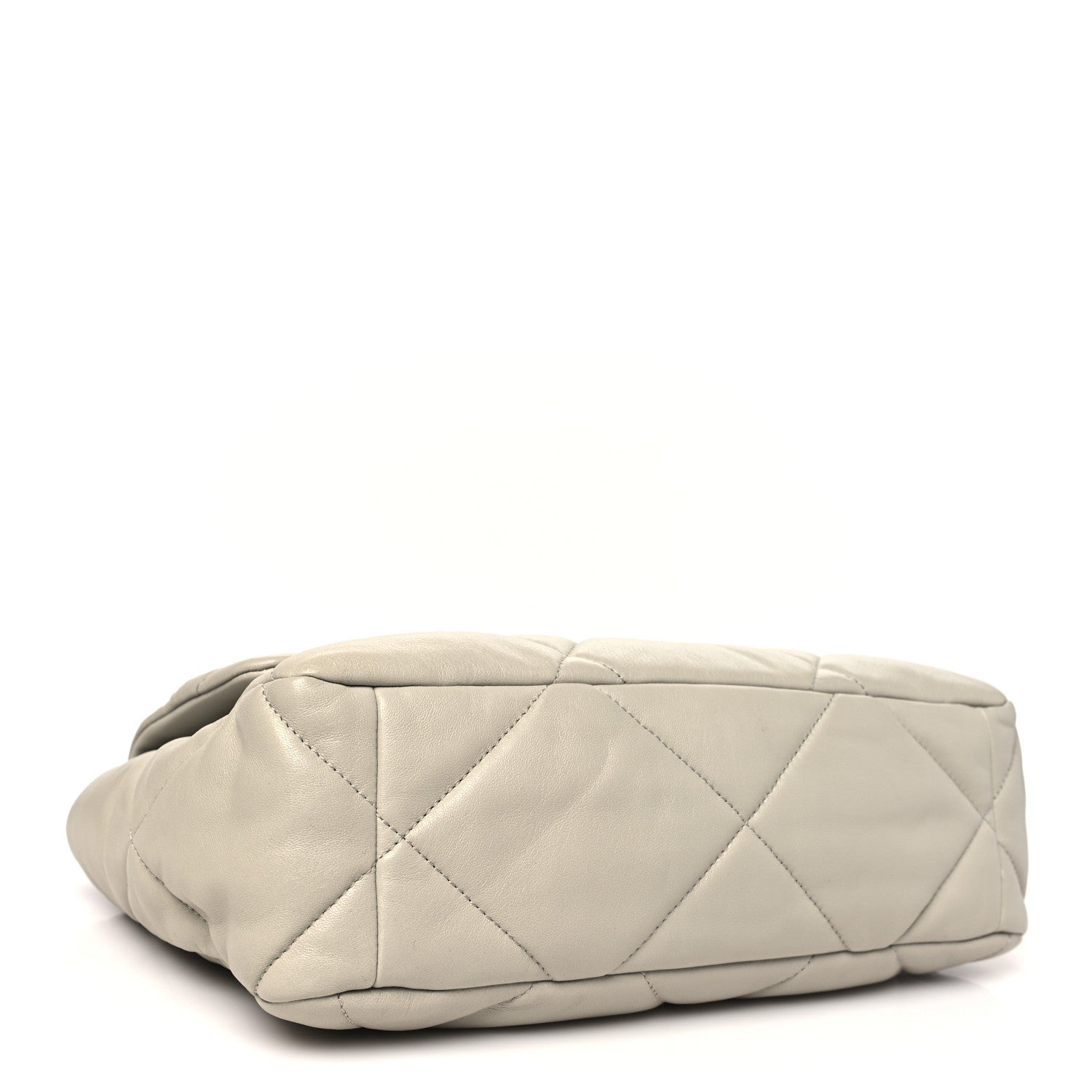 Chanel Lambskin Quilted Large Chanel 19 Flap Grey