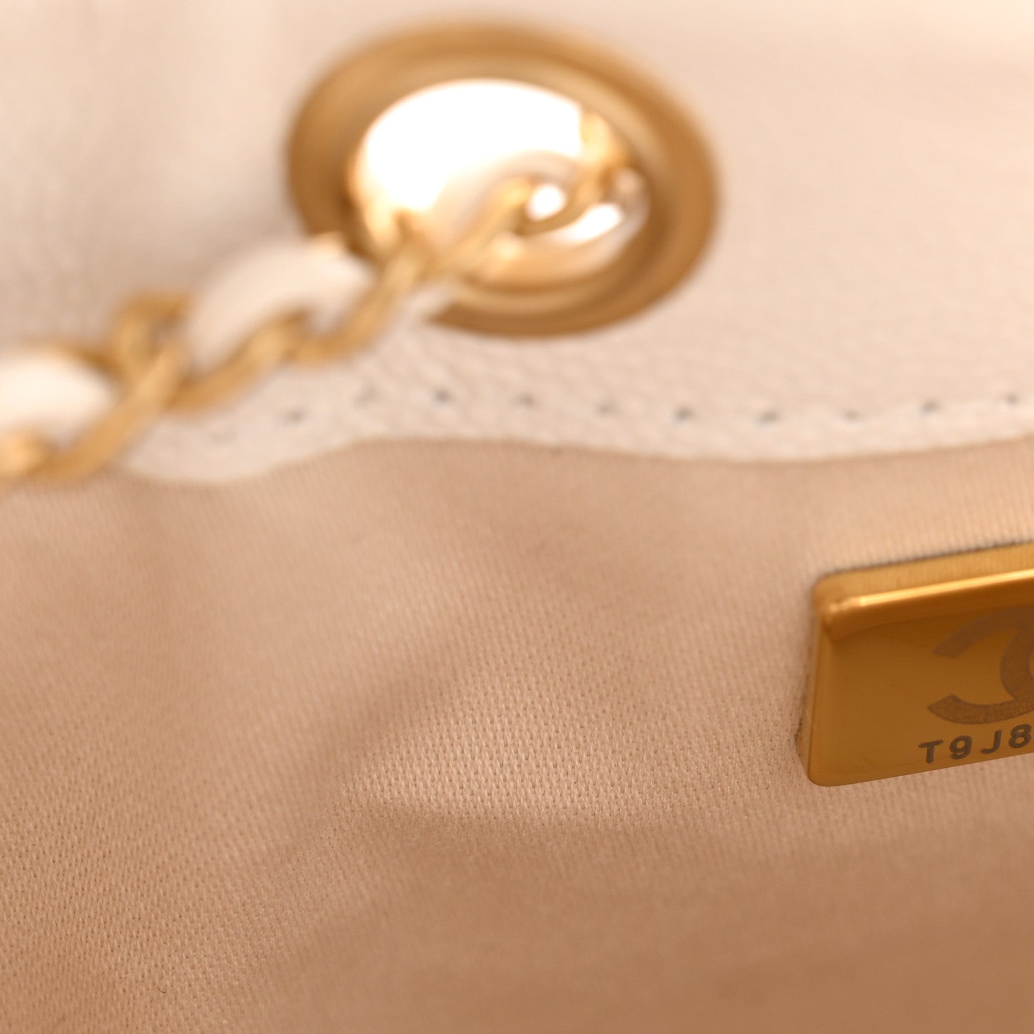 Chanel Caviar Quilted Mini Chanel 25 Handbag White