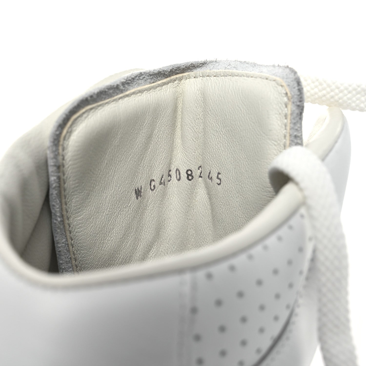 Calfskin CC High Top Sneaker 45 White