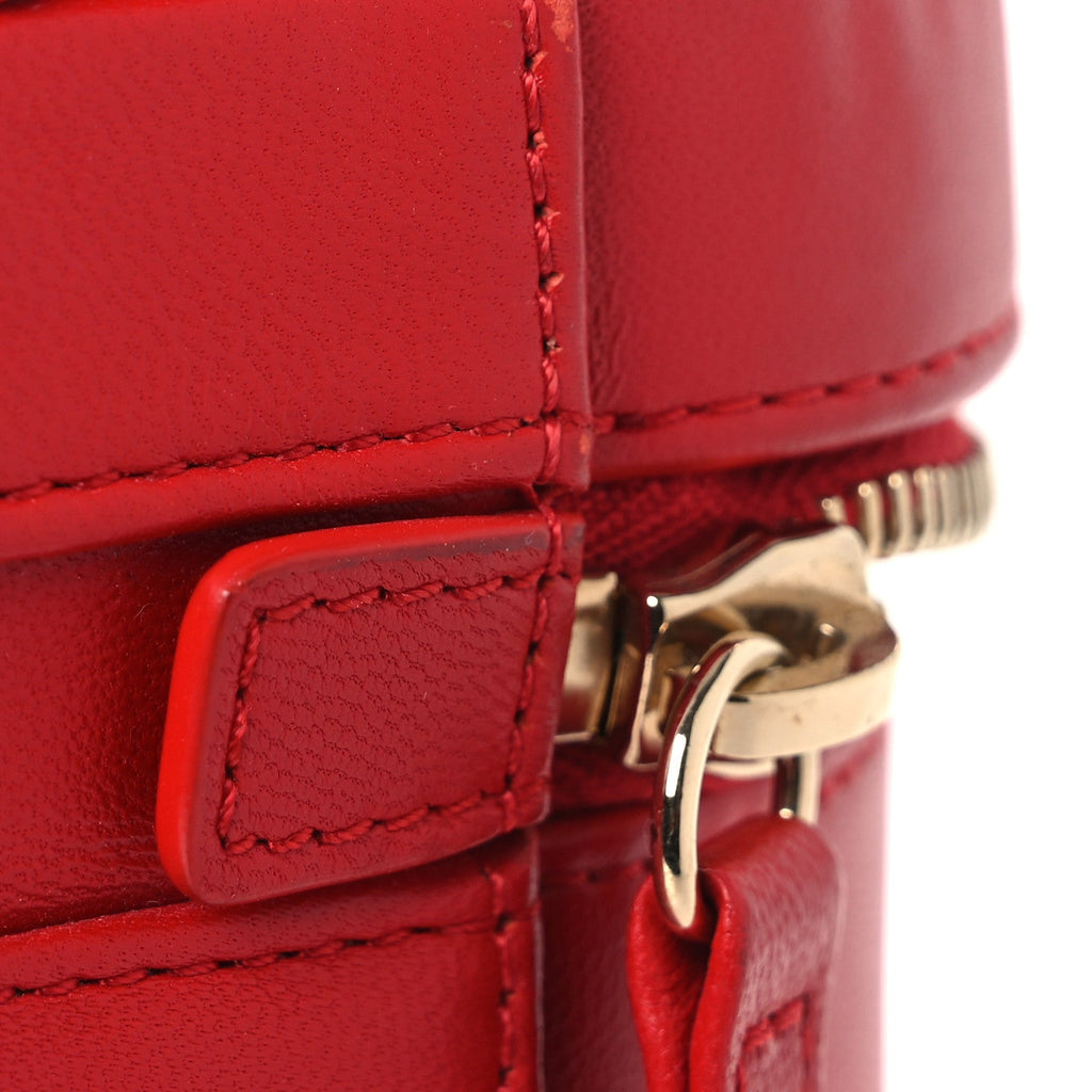 Chanel Lambskin Timeless Vanity Cosmetic Case Red
