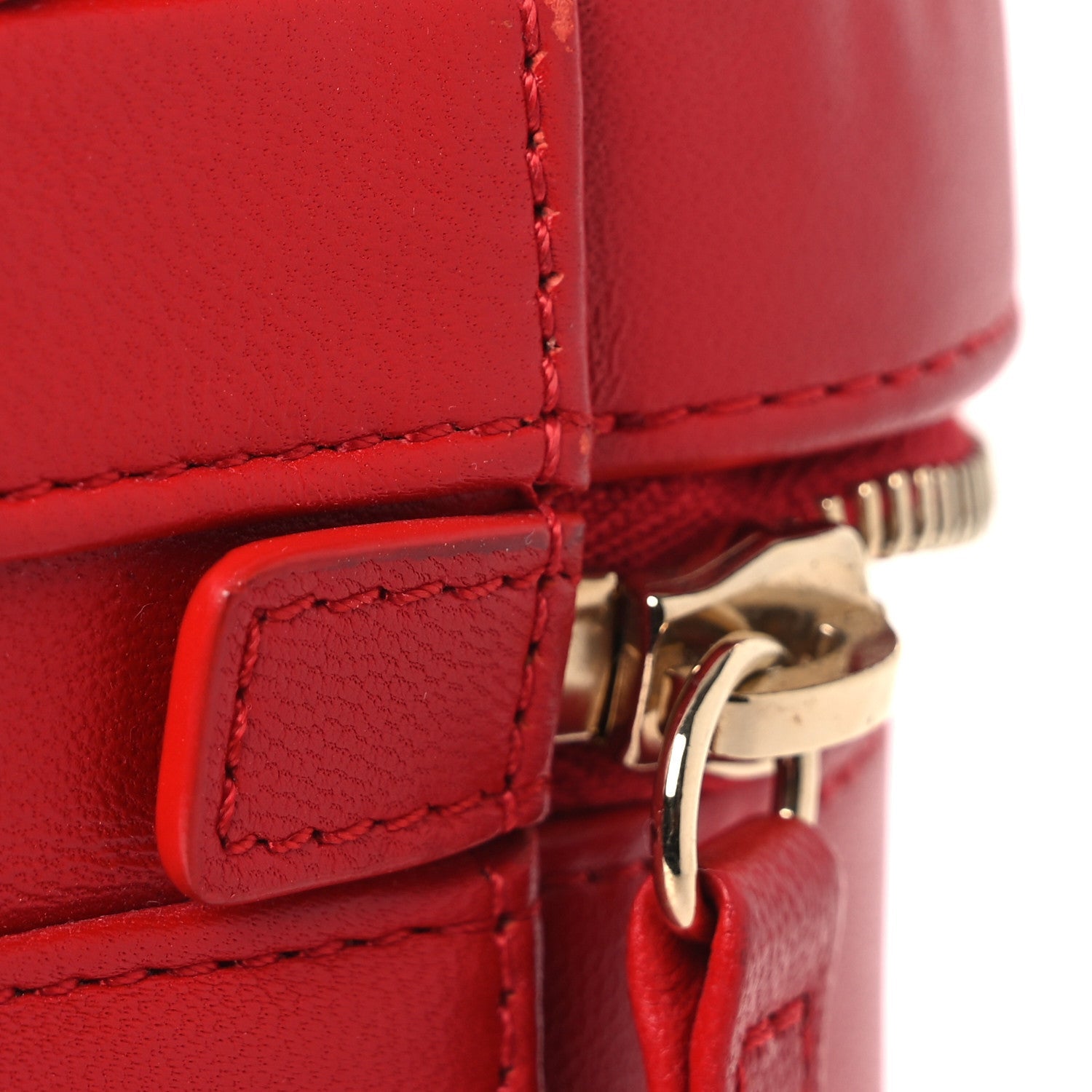Chanel Lambskin Timeless Vanity Cosmetic Case Red