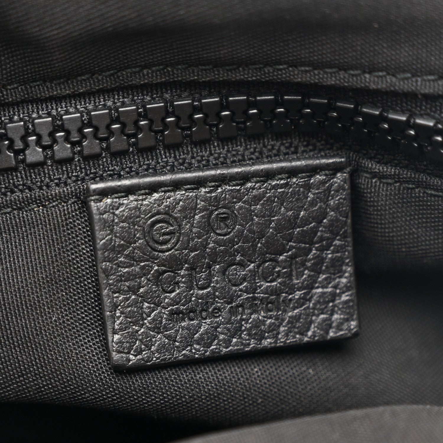 Gucci Nylon Monogram Medium Flat Messenger Bag Black