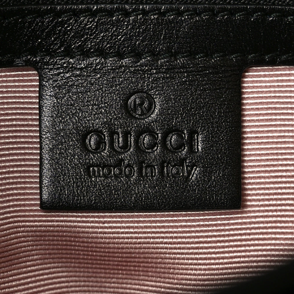 Gucci Vitello Palmellato Lux Small Arli Flap Shoulder Bag Black