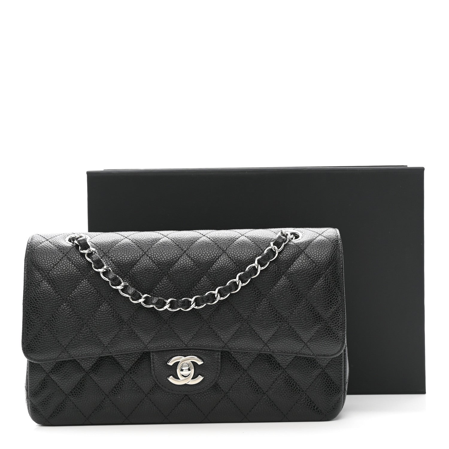 Chanel Caviar Quilted Medium Double Flap Black