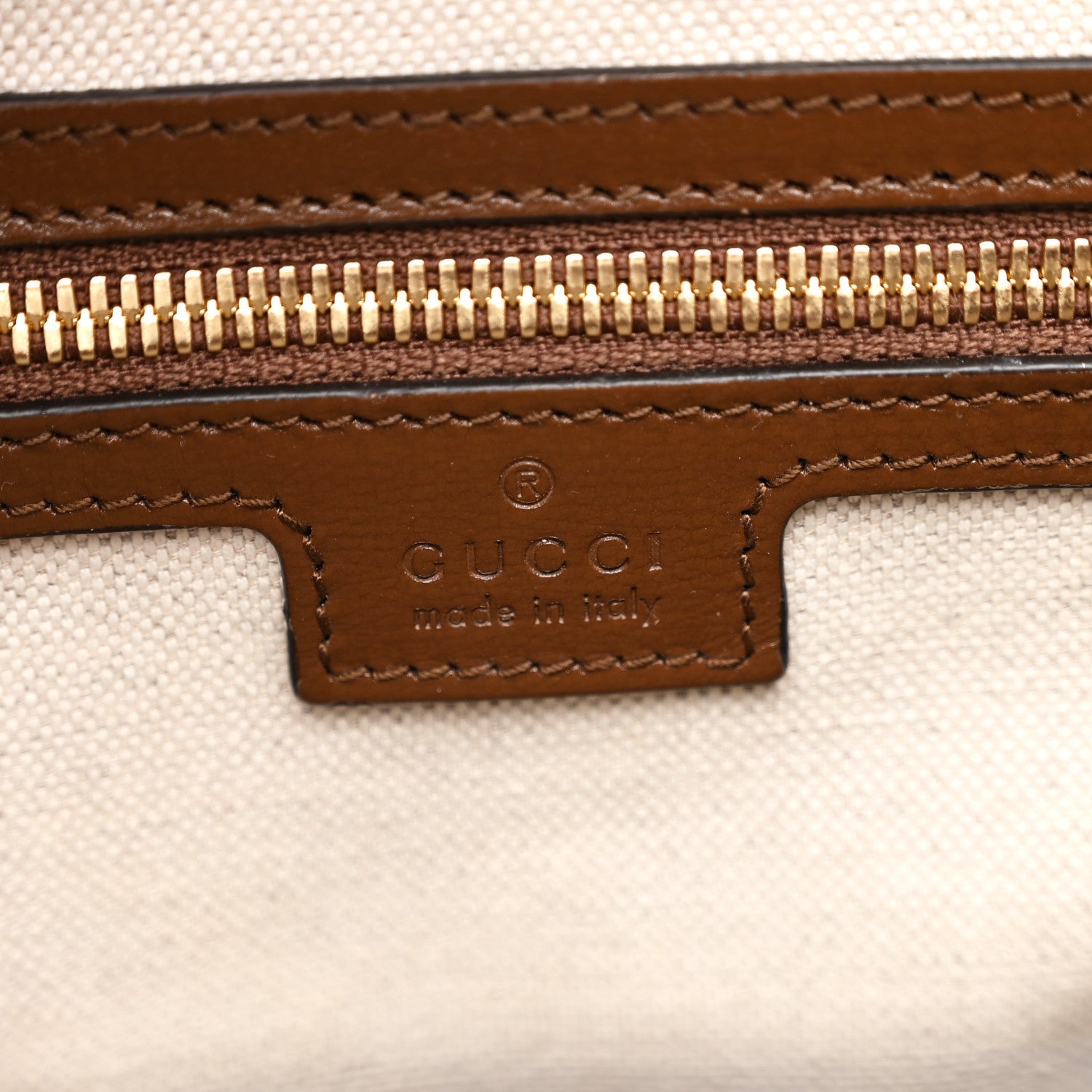 Gucci GG Supreme Monogram Azalea Calfskin Retro Interlocking G Buckle Backpack Beige Ebony Brown Sugar