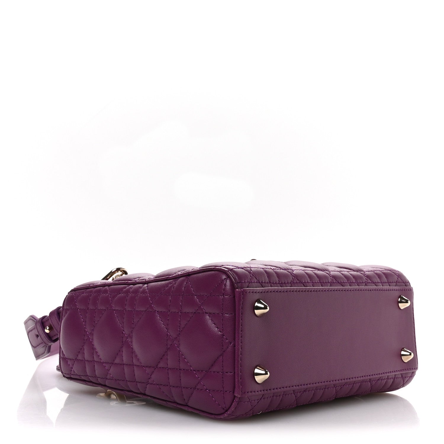 Christian Dior Lambskin Cannage Small My ABCDior Lady Dior Purple