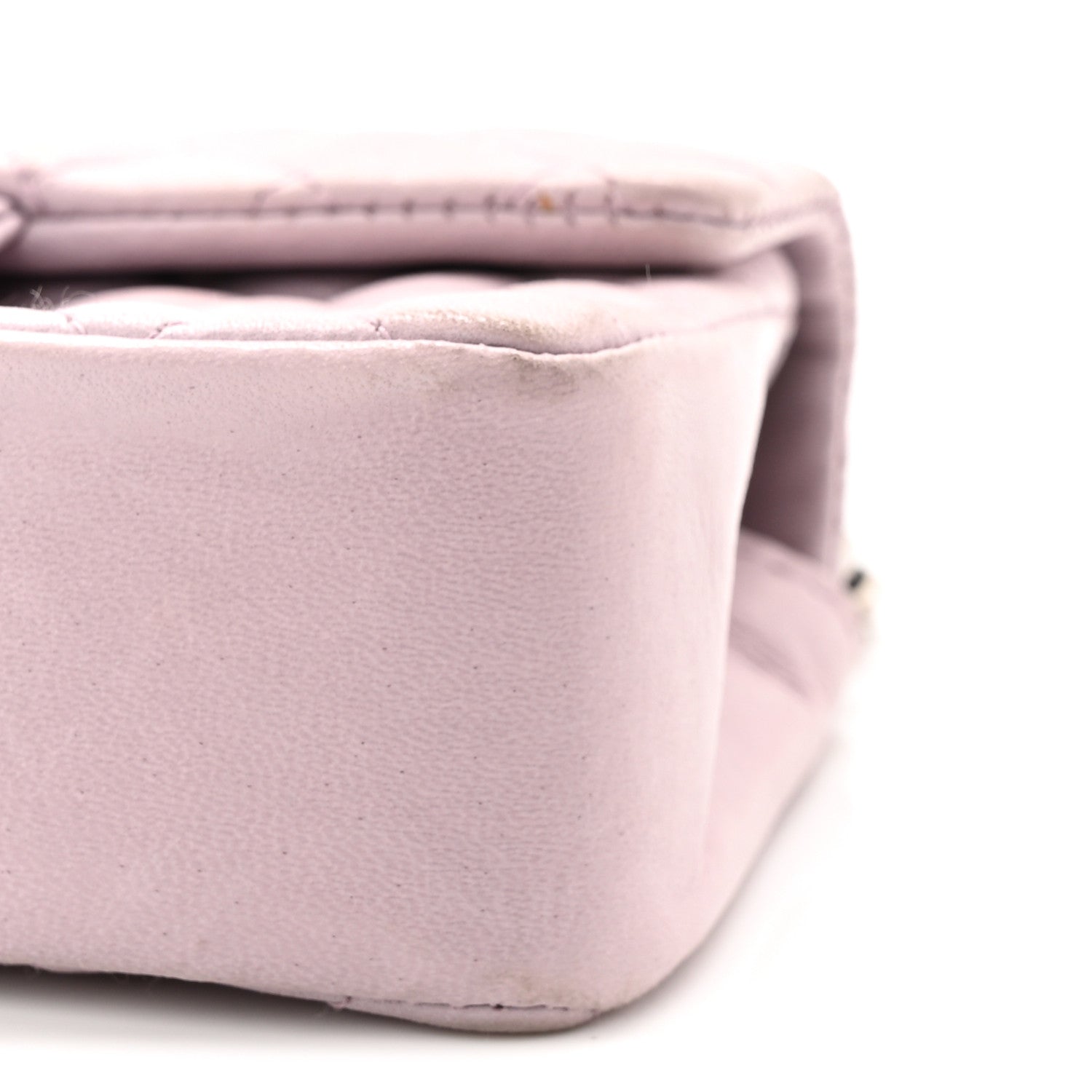 Chanel Lambskin Quilted Extra Mini Valentine Flap Lilac