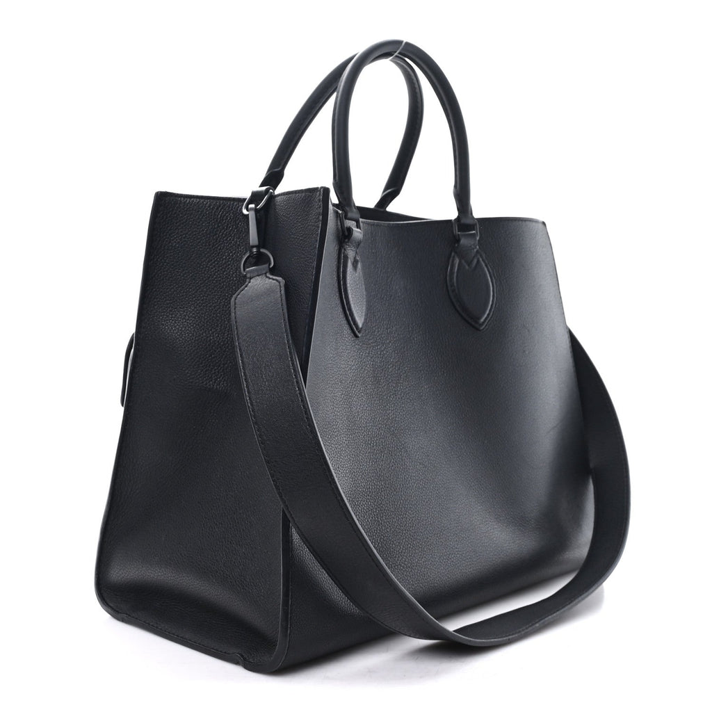 Louis Vuitton Soft Calfskin Lockme Tote MM Black