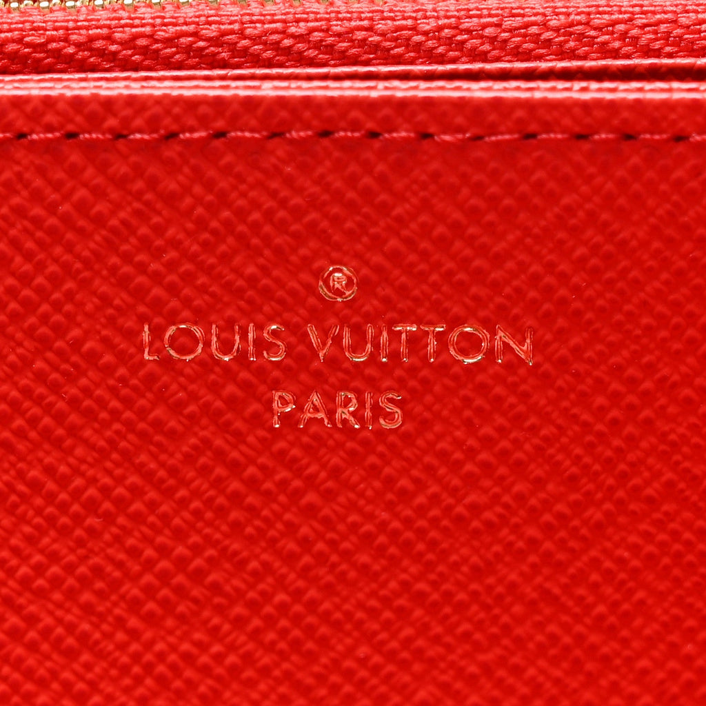 Louis Vuitton Monogram Zippy Wallet Coquelicot