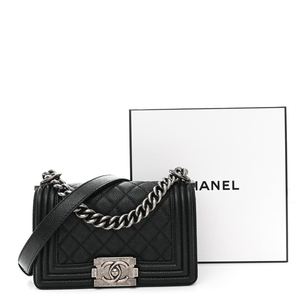 Chanel Caviar Quilted Small Boy Flap Black