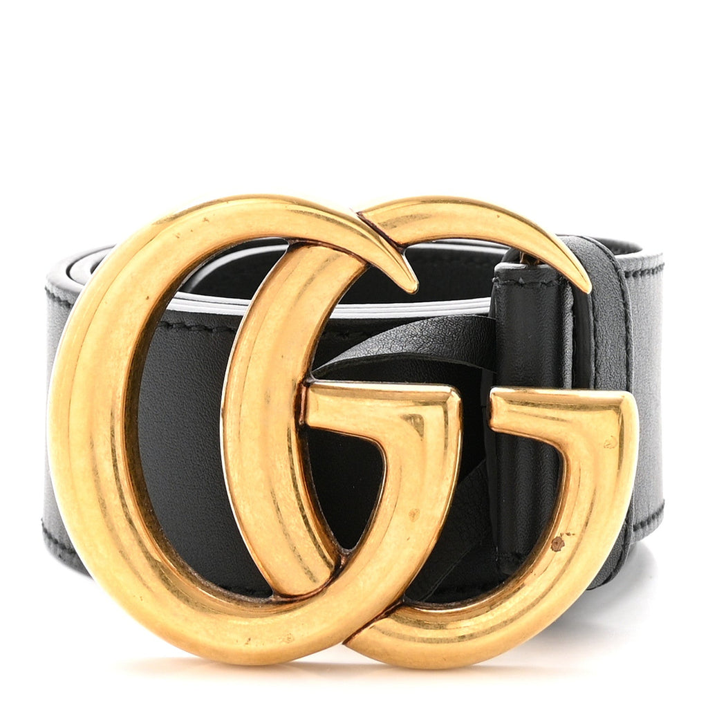 Gucci Calfskin Double G 40mm Belt 75 30 Black
