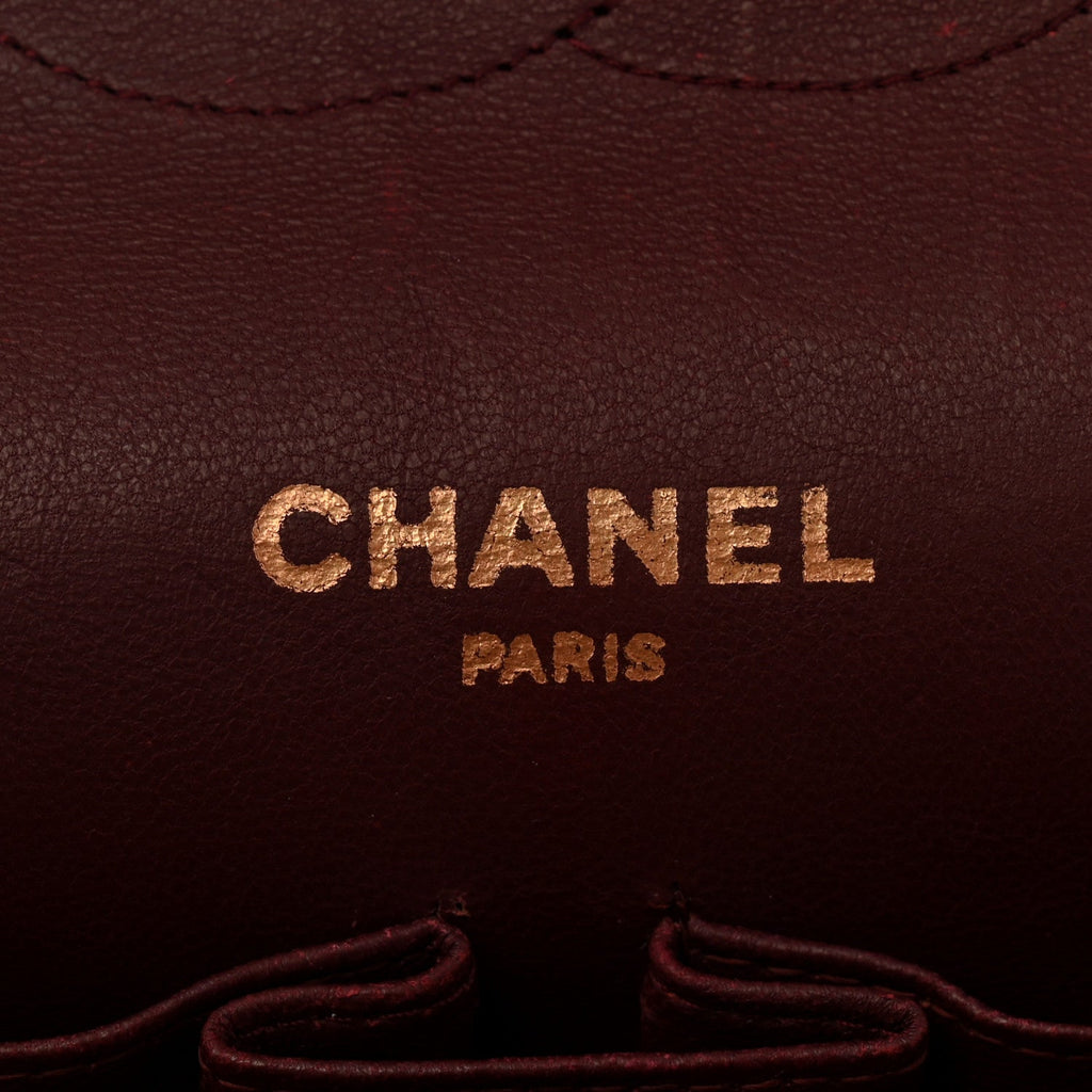 Chanel Lambskin Quilted Medium Double Flap Bijoux Chain Black