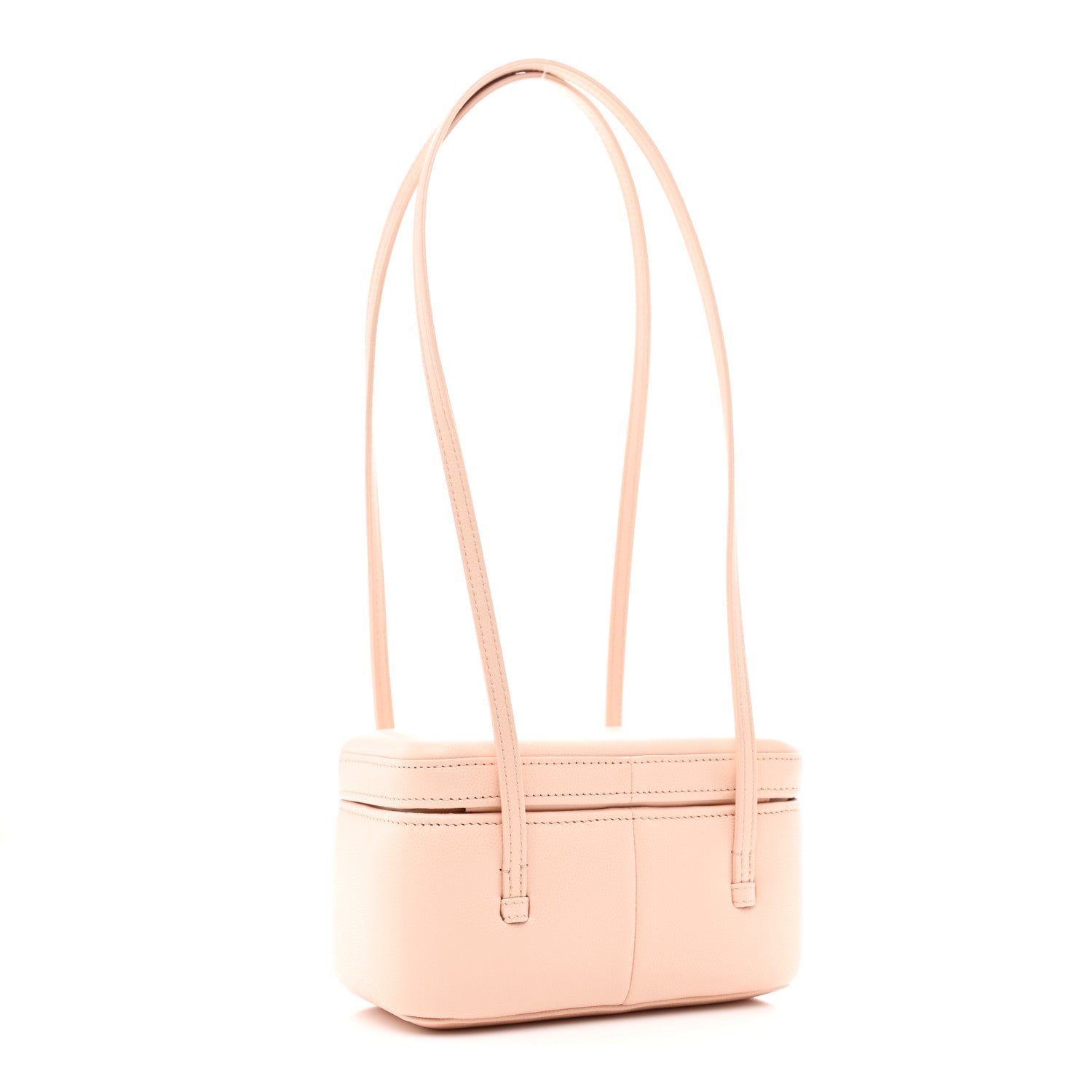 Chanel Shiny Caviar Preppy Coco Long Vanity With Strap  Light Pink