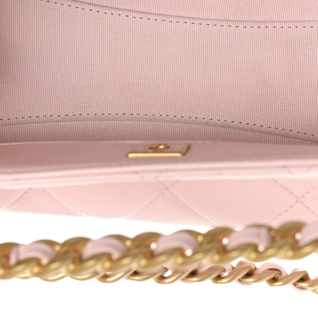 Chanel Shiny Lambskin Small Shopping Bag Light Pink